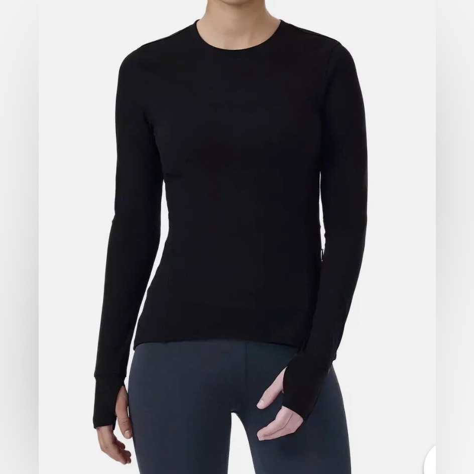 Spyder Women's Long Sleeve Jersey Top With Thumbholes And Pocket